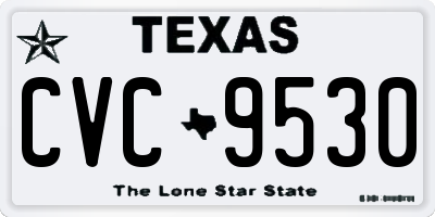 TX license plate CVC9530