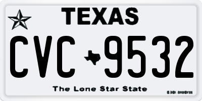 TX license plate CVC9532