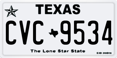 TX license plate CVC9534