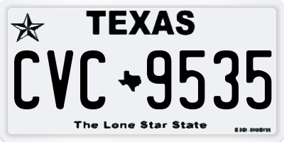TX license plate CVC9535