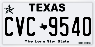 TX license plate CVC9540