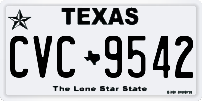 TX license plate CVC9542