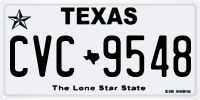 TX license plate CVC9548