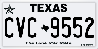 TX license plate CVC9552