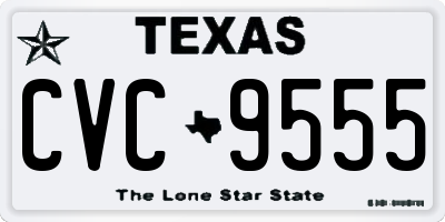 TX license plate CVC9555