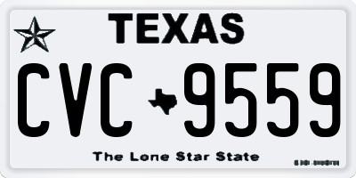 TX license plate CVC9559