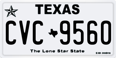 TX license plate CVC9560