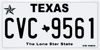 TX license plate CVC9561