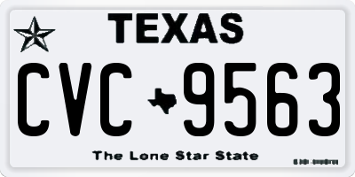 TX license plate CVC9563