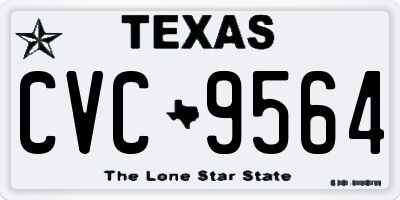 TX license plate CVC9564
