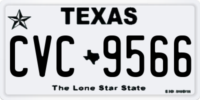 TX license plate CVC9566