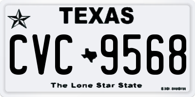 TX license plate CVC9568