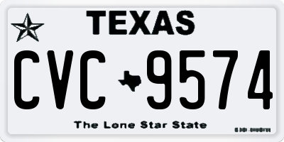 TX license plate CVC9574