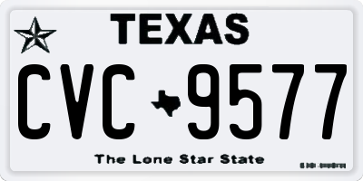 TX license plate CVC9577