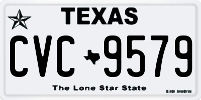 TX license plate CVC9579