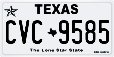TX license plate CVC9585