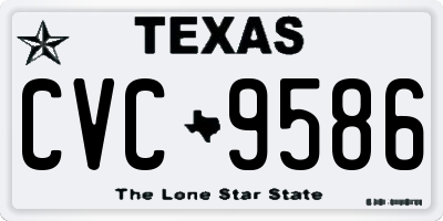 TX license plate CVC9586