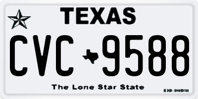 TX license plate CVC9588