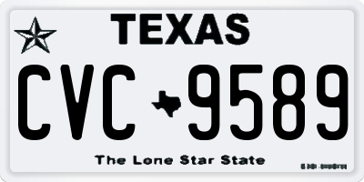 TX license plate CVC9589