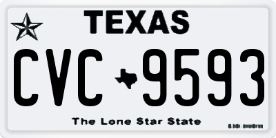 TX license plate CVC9593