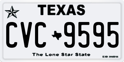 TX license plate CVC9595