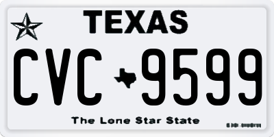 TX license plate CVC9599