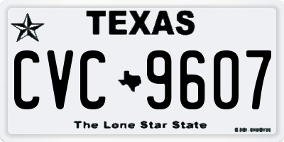 TX license plate CVC9607