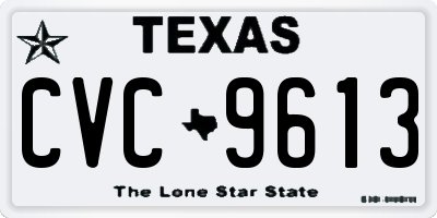 TX license plate CVC9613