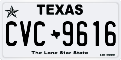 TX license plate CVC9616