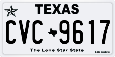 TX license plate CVC9617
