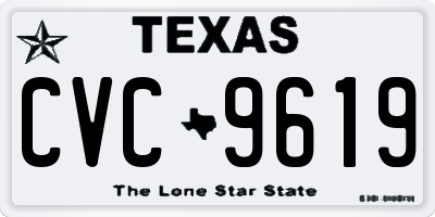 TX license plate CVC9619
