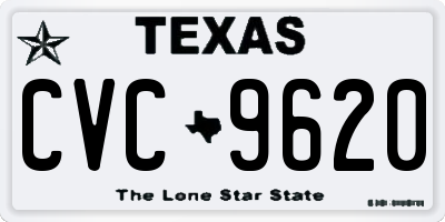 TX license plate CVC9620