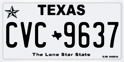TX license plate CVC9637