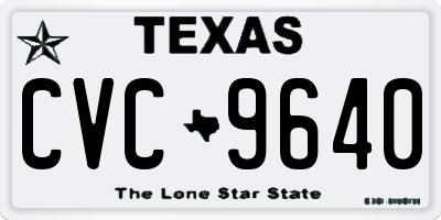 TX license plate CVC9640