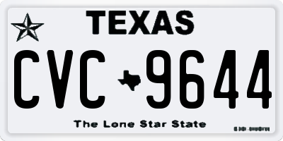 TX license plate CVC9644