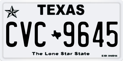 TX license plate CVC9645