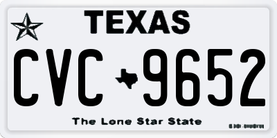 TX license plate CVC9652