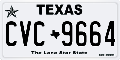 TX license plate CVC9664