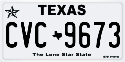 TX license plate CVC9673