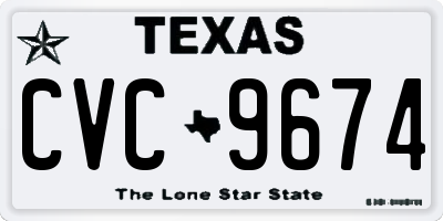 TX license plate CVC9674