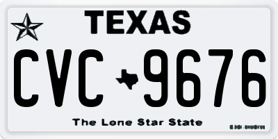 TX license plate CVC9676