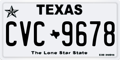 TX license plate CVC9678