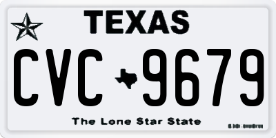 TX license plate CVC9679