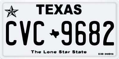 TX license plate CVC9682