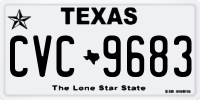 TX license plate CVC9683