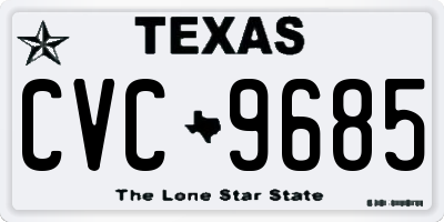 TX license plate CVC9685