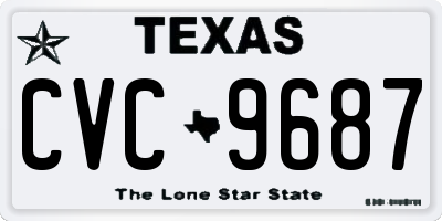 TX license plate CVC9687