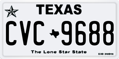 TX license plate CVC9688