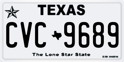 TX license plate CVC9689