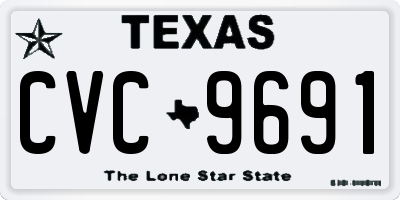 TX license plate CVC9691